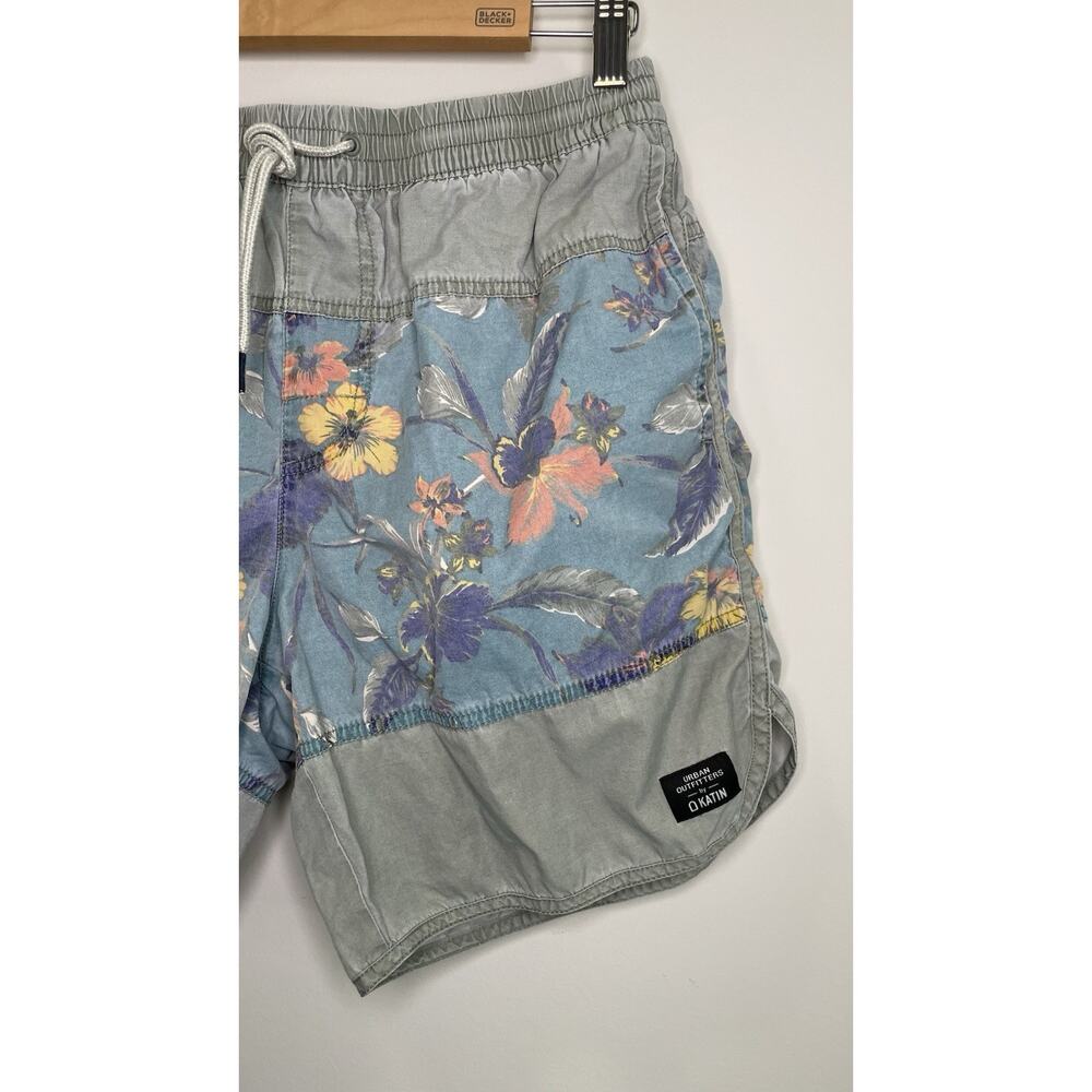 Urban Outfitters By Katin Floral Nylon Faded Swim Trunks Board Shorts Medium M - Picture 3 of 13
